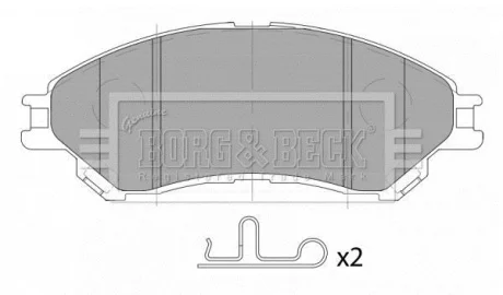 Гальмiвнi колодки дисковi BORG & BECK BBP2465