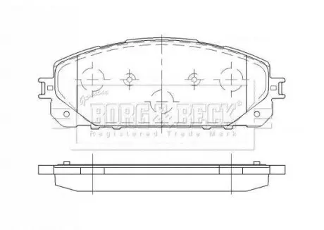 Гальмiвнi колодки дисковi BORG & BECK BBP2485
