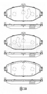 Гальмiвнi колодки дисковi BORG & BECK BBP2513