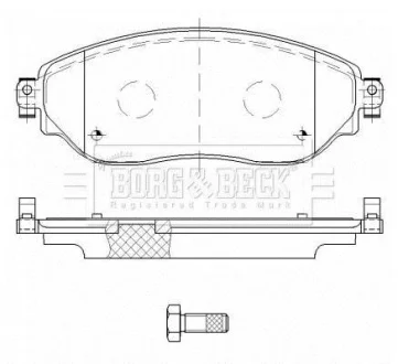 Тормозные колодки дисковые BORG & BECK BBP2515