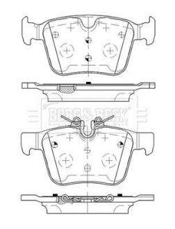 Гальмiвнi колодки дисковi BORG & BECK BBP2516