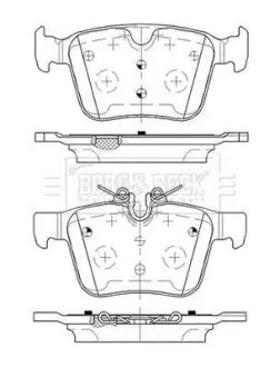 Гальмiвнi колодки дисковi BORG & BECK BBP2516