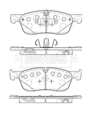 Тормозные колодки дисковые BORG & BECK BBP2518 (фото 1)