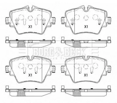 Гальмiвнi колодки дисковi BORG & BECK BBP2527