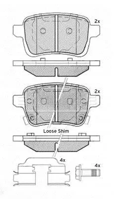 Тормозные колодки дисковые задние BORG & BECK BBP2536 (фото 1)