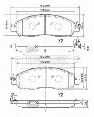 Тормозные колодки дисковые BORG & BECK BBP2569 (фото 1)