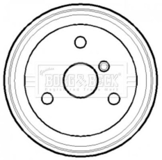 Гальмiвнi барабани заднiй BORG & BECK BBR7118
