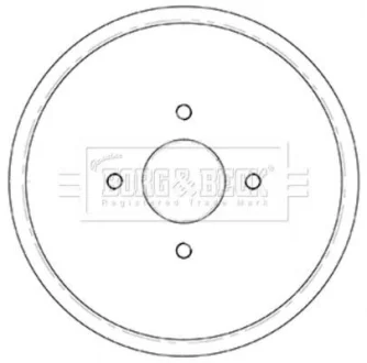 Гальмiвнi барабани з пiдшипником BORG & BECK BBR7252