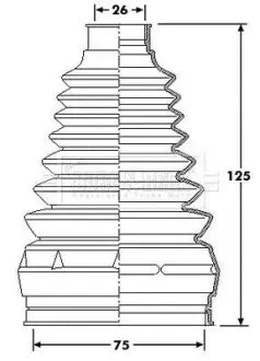 Пильник привiдного валу к-т BORG & BECK BCB6217