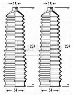 К-т пильникiв рульового керування BORG & BECK BSG3324