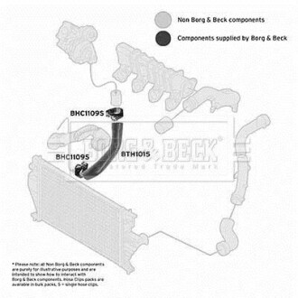 Патрубок iнтеркулера BORG & BECK BTH1015