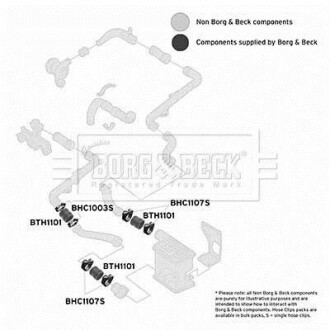 Патрубок BORG & BECK BTH1101