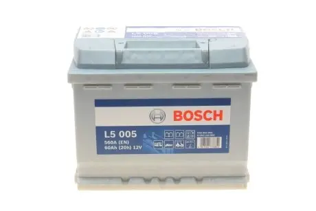 Акумуляторна батарея 60А BOSCH 0 092 L50 050 (фото 1)