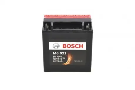 12V,14Ah,д. 150, ш. 87, в.161, електроліт в к-ті, вага 4,7 кг BOSCH 0 092 M60 210 (фото 1)