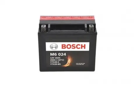 МОТОЦИКЛЕТНА АКУМУЛЯТОРНА БАТАРЕЯ BOSCH 0 092 M60 240 (фото 1)