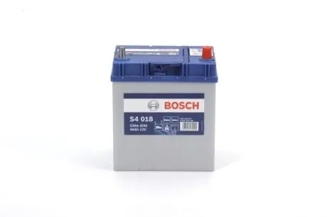 АКБ Asia Silver S4 018 (-/+) (тонкие клеммы) 40Ah/330A 187x127x227 BOSCH 0 092 S40 180