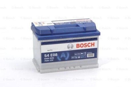 Акумулятор S4 EFB 70 Ah, EN 760 правий "+" 278x175x190 (ДхШхВ) с-ма START-STOP BOSCH 0 092 S4E 080 (фото 1)