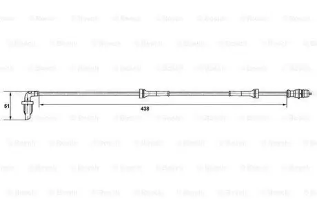 Датчик ABS задній правий Renault Logan/Twingo 00- BOSCH 0 265 007 582