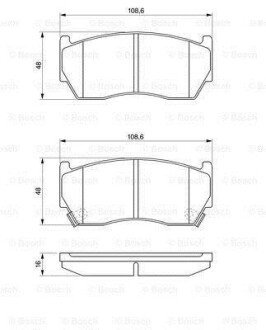 Колодки тормозные дисковые BOSCH 0 986 424 369