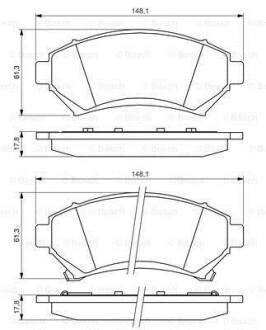 Колодки тормозные дисковые BOSCH 0 986 424 466