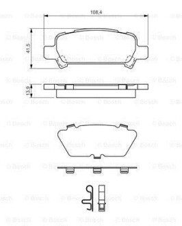 Колодки тормозные дисковые BOSCH 0 986 424 650