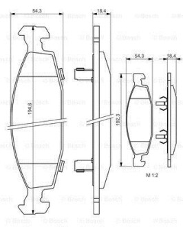 Колодки гальмівні дискові BOSCH 0 986 424 666 (фото 1)