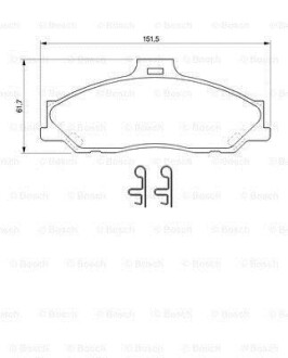 Колодки гальмівні дискові (комплект 4 шт) BOSCH 0986424720