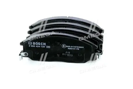 Колодки гальмівні дискові BOSCH 0 986 424 729 (фото 1)