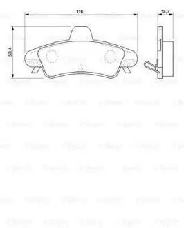 ДИСКОВI КОЛОДКИ ЗАДНI BOSCH 0 986 424 744