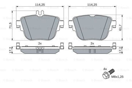 ДИСКОВI КОЛОДКИ ЗАДНI BOSCH 0 986 424 859