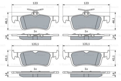 Гальмівні колодки дискові BOSCH 0986424866