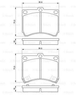 ГАЛЬМІВНІ КОЛОДКИ, ДИСКОВІ BOSCH 0 986 460 974