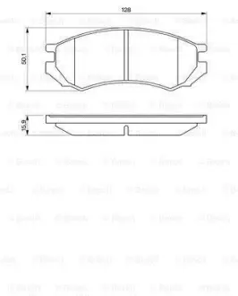 Гальмівні колодки, дискові BOSCH 0986460981