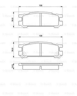 ДИСКОВI КОЛОДКИ ЗАДНI BOSCH 0 986 461 143