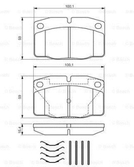 Колодки тормозные дисковые BOSCH 0 986 469 390