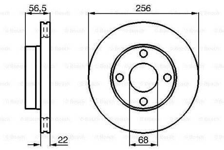 Диск гальмівний BOSCH 0 986 478 550