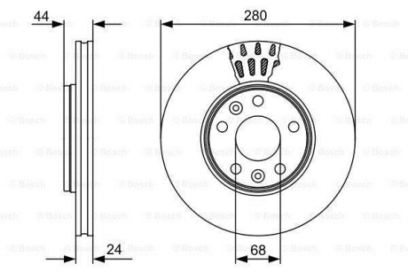 Диск тормозной передний BOSCH 0 986 479 C62