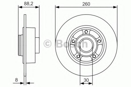 Диск гальмiвний заднiй BOSCH 0 986 479 C88