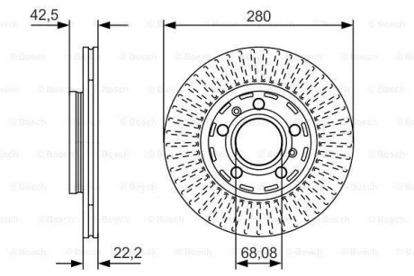 Диск гальмiвний заднiй BOSCH 0986479C89