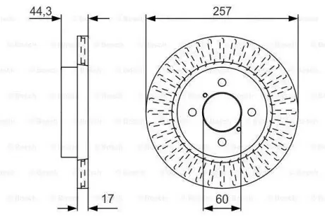 Диск гальмівний передній BOSCH 0986479U93