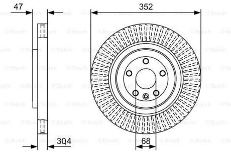 Диск тормозной BOSCH 0986479W53 (фото 1)