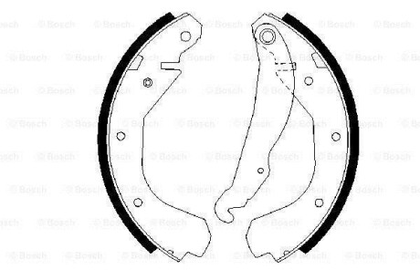 Колодки гальмівні барабанні BOSCH 0 986 487 199