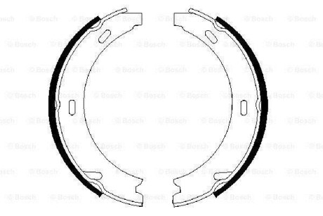 Барабаннi колодки стоянкового гальма BOSCH 0 986 487 344