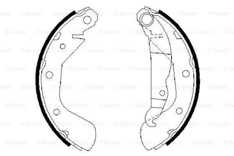 Колодки гальмівні бараб. зад. Opel Astra F 91-98 BOSCH 0 986 487 613 (фото 1)