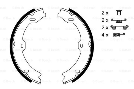 Колодки тормозные барабанные BOSCH 0986487725