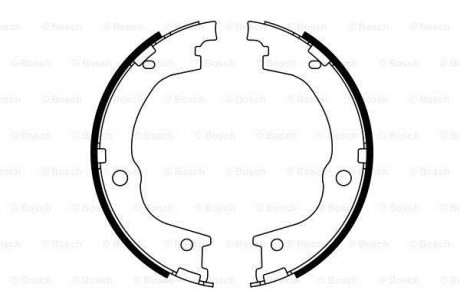 Колодки гальмівні барабанні (комплект 4 шт) BOSCH 0986487780