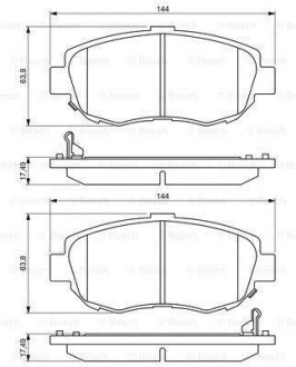 Гальмівні колодки Toyota GS 300/GS 430/IS 200/IS 300/SC 430/Supra/Supra (Nato) BOSCH 0 986 494 211