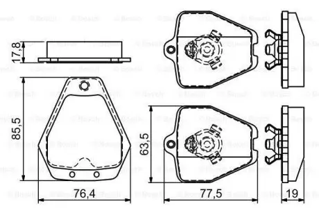 Колодки тормозные дисковые BOSCH 0 986 494 215