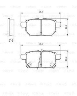 Колодки гальмівні дискові BOSCH 0 986 494 328 (фото 1)