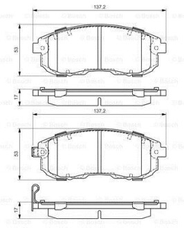 Гальмівні колодки, дискові BOSCH 0986494337